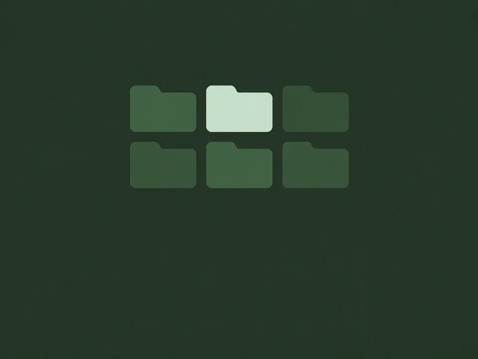 A grid of case folders with one highlighted